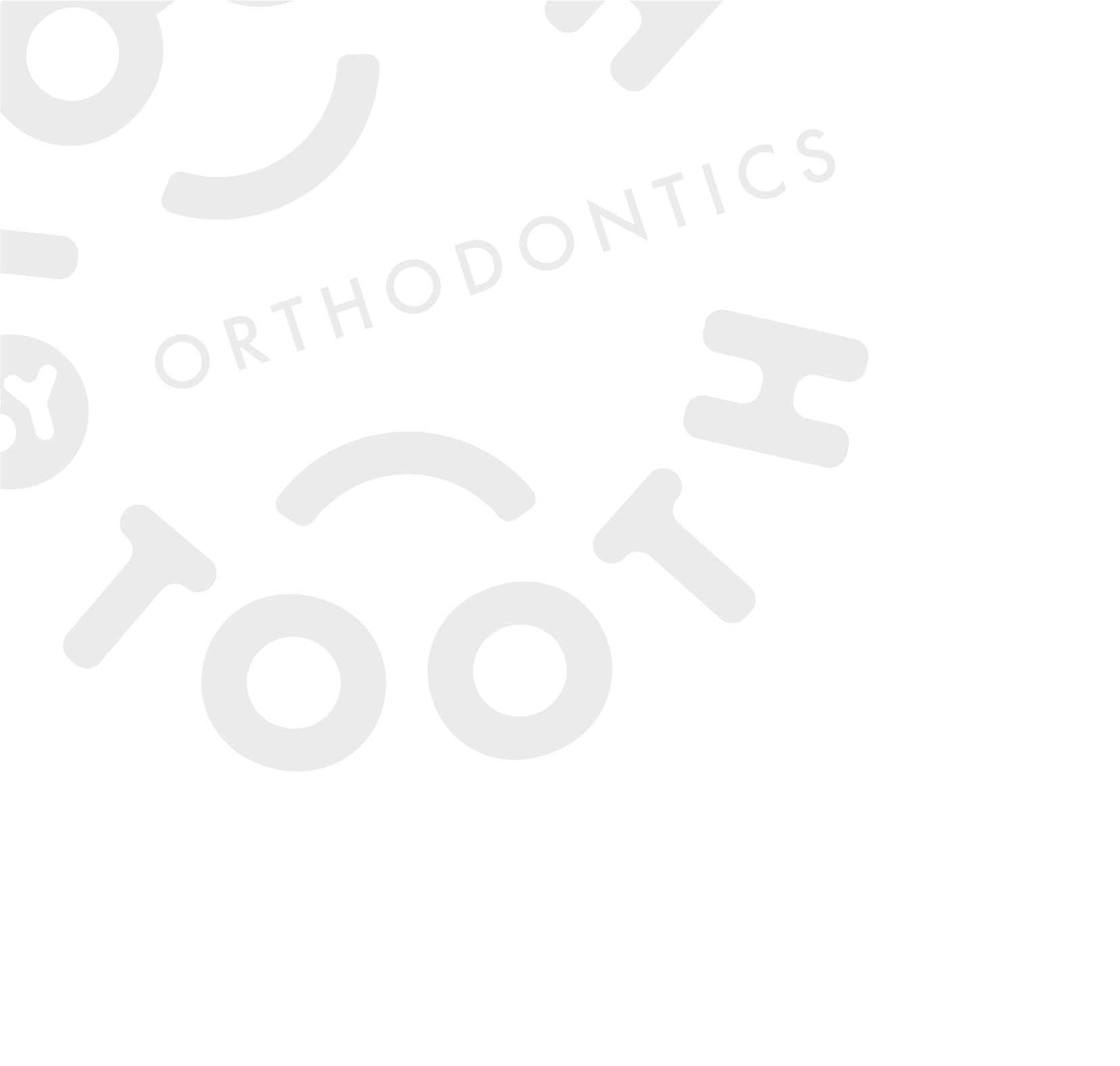 Very low opacity image of the tooth by tooth orthodontics logo