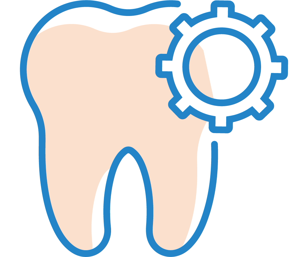 icon of gear on top of tooth